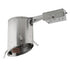 ELCO Lighting 5" sloped ceiling IC airtight remodel housing, silver aluminum, cylindrical shape with attached electrical box.