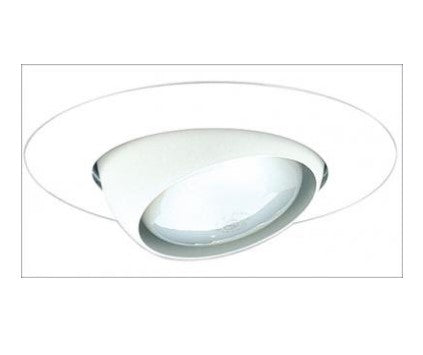 ELCO Lighting EL518W 5 Inches Eyeball with Trim Ring White Finish