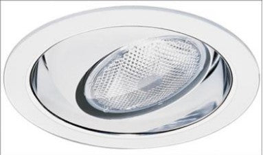 ELCO Lighting EL519CW 5 Inches Regressed Eyeball with Reflector Trim Clear with White Ring Finish