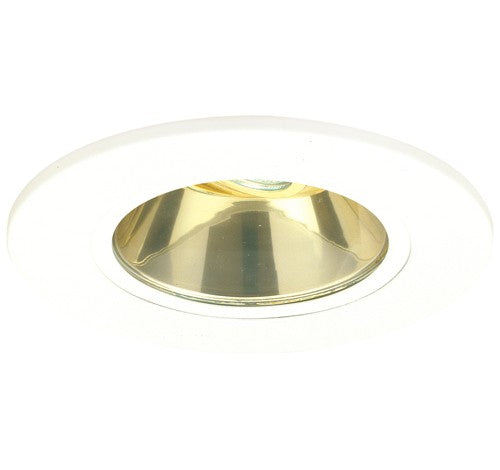 ELCO Lighting EL5411G 5" Shower Trim with Adjustable Reflector and Clear Lens Gold with White Ring