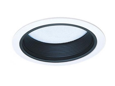 ELCO Lighting EL542B 5 Inches Baffle with Regressed Albalite Lens Black with White Ring Finish