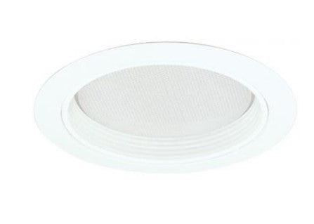 ELCO Lighting EL542W 5 Inches Baffle with Regressed Albalite Lens All White Finish
