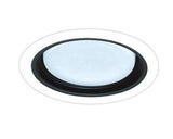 ELCO Lighting EL546B 5 Inches Baffle with Regressed Drop Opal Lens Black with White Ring Finish