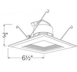 ELCO Lighting EL55130W 15W 5 Inch Square LED Baffle Insert White Finish 3000K 1060 Lumens