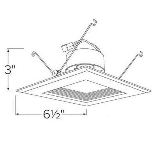 ELCO Lighting EL55230W 15W 5 Inch Square LED Reflector Insert White Finish 3000K, 1100lm