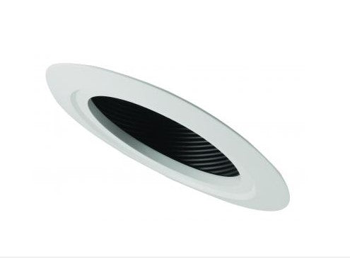 ELCO Lighting EL560B 5 Inches Sloped Baffle with Adjustable Gimbal Ring Trim Black Finish