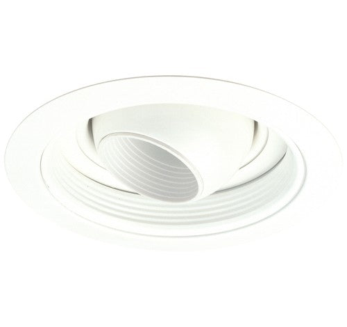 ELCO Lighting EL5688B 5" Regressed Adjustable Spot Pull Down with Baffle Trim Black with White Ring