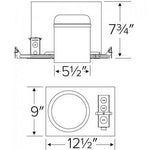 ELCO Lighting EL56FICA 22W 5 Inch New Construction 2-Hour Fire Rated IC Housing 120V