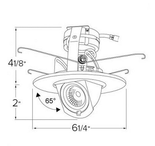 ELCO Lighting EL59730W 12.6W 5 Inch Round LED Adjustable Pull-Down Insert White Finish 3000K
