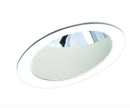 ELCO Lighting EL601W 6 Inches Sloped Adjustable Baffle with Reflector Trim All White Finish