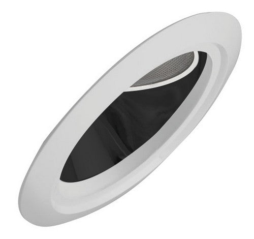 ELCO Lighting EL604B 6" Super Sloped Reflector with PAR30 Gimbal Trim Black with White Ring