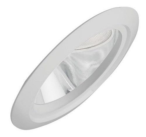 ELCO Lighting EL604W 6" Super Sloped Reflector with PAR30 Gimbal Trim All White