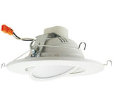 ELCO Lighting EL61327W 17W White 6 Inch Adjustable LED Gimbal Insert Recessed Lighting Trim 2700K