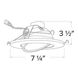 ELCO Lighting EL61330W 17W White 6 Inch Adjustable LED Gimbal Insert Recessed Lighting Trim 3000K