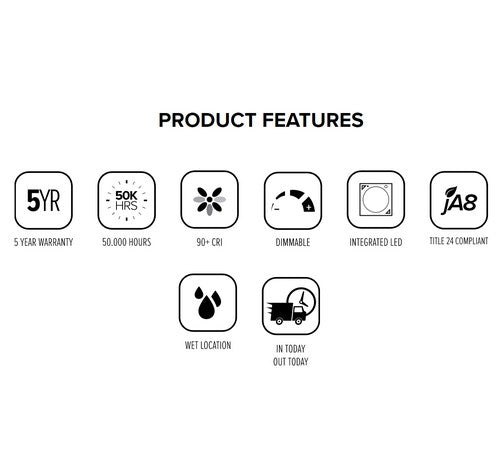 ELCO Lighting EL615CT5BZ 12W 5 Inch or 6 Inch Five-Color Temperature Switch LED Reflector Inserts Bonze Finish