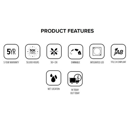 ELCO Lighting EL615CT5BZ 12W 5 Inch or 6 Inch Five-Color Temperature Switch LED Reflector Inserts Bonze Finish