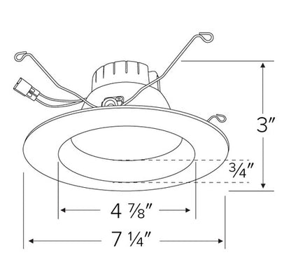 ELCO Lighting EL615CT5W 12W 5 Inch or 6 Inch Five-Color Temperature Switch LED Reflector Inserts White Finish
