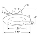 ELCO Lighting EL617CT5W 17W 5 Inch or 6 Inch Five-Color Temperature Switch LED Reflector Inserts 1100 lm White Finish