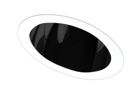 ELCO Lighting EL616B 6 Inches Sloped Reflector Trim - EL616 Black with White Ring Finish