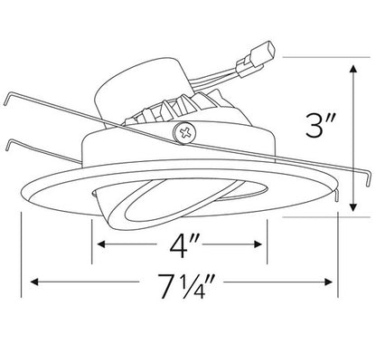ELCO Lighting EL616CT3W 13W 5 Inch or 6 Inch Round LED Adjustable Gimbal Insert White Finish 2700K, 3000K, 3500K	 1000 lm