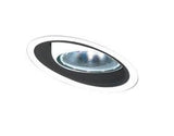 ELCO Lighting EL618B 6 Inches Sloped Regressed Eyeball Baffle Trim Black with White Ring Finish