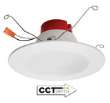 ELCO Lighting EL611CT5W 5 Inch or 6 Inch Five-Color Temperature Switch LED Baffle Inserts White Finish 1000 Lumens