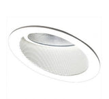 ELCO Lighting EL626W 6 Inches Sloped Adjustable Baffle with Gimbal Ring Trim All White Finish