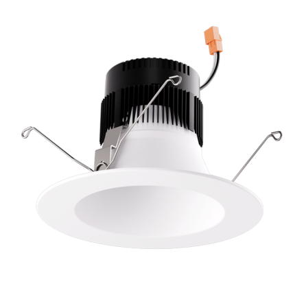 Elco Lighting EL637CT5HW 6" Round Reﬂector Insert with 5-CCT Switch & 3-Lumen Switch, Color Temperature 2700K-5000K, Haze with White Ring