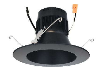 ELCO Lighting EL685CT5DBB 6 Inch 0-10V LED Inserts with 5-CCT and 3-Lumen Switch All Black Finish