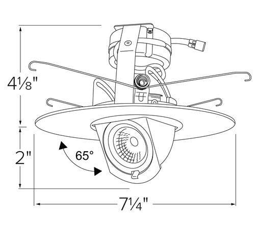 ELCO Lighting EL69727B 12.6W 6 Inch LED Adjustable Pull-Down Insert Black Finish 2700K