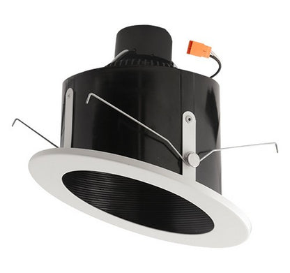 ELCO Lighting EL71427B 18W 6" Sloped Ceiling LED Baffle Insert Black with White Ring 2700K, 1200lm
