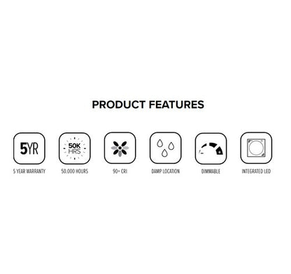 ELCO Lighting EL71430BZ 18W 6" Sloped Ceiling LED Baffle Insert Bronze 3000K, 1200lm