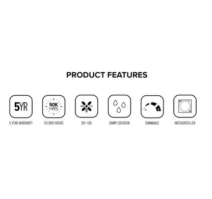 ELCO Lighting EL71527B 15W 6" Sloped Ceiling LED Reflector Inserts Black with White Ring 2700K, 1050lm