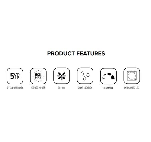 ELCO Lighting EL71627W 18W 6" Sloped Ceiling LED Reflector Inserts All White 2700K, 1200lm