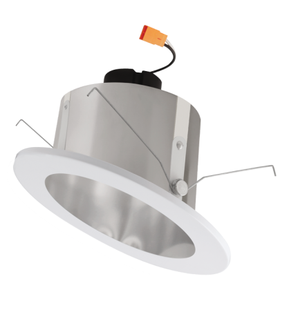 Elco Lighting EL716CT5C 6" Sloped Ceiling LED Reflector Inserts, Color Temperature 2700K-5000K, Lumens 1200 lm, Clear with White Trim