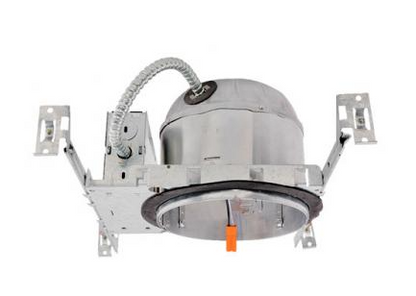 Elco Lighting EL760ICA-EM5 6" Shallow New Construction IC Airtight Housing Emergency Battery Backup, 8W, Voltage 120/277V