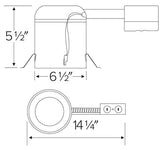 ELCO Lighting EL760RICA 6 Inch IC Airtight Shallow Remodel Housing 120V