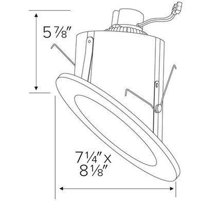 ELCO Lighting EL76130B 15W 6" Super Sloped Ceiling LED Reflector Inserts 3000K, 1050lm Black