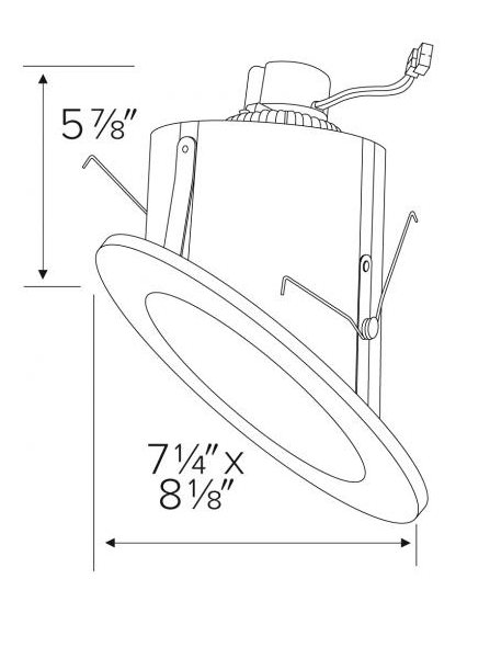 Elco Lighting EL761CT5B 6" Super Sloped Ceiling LED Reflector Inserts, Color Temperature 2700K-5000K, Lumens 1050 lm, All White