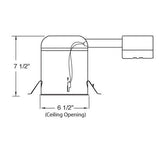 ELCO Lighting EL770RICA 24W 6 Inch IC Airtight Remodel Dedicated Housing 120 or 277V