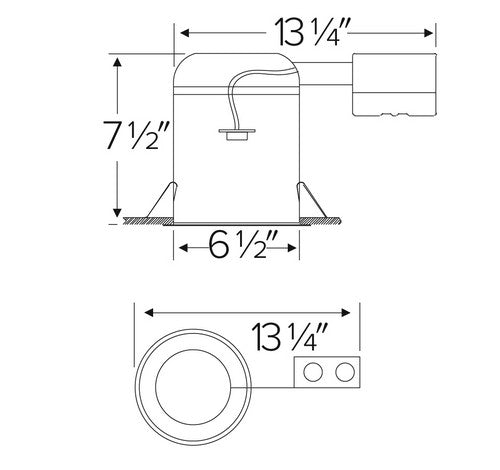 ELCO Lighting EL7RLV 75W 6" Low Voltage Remodel Housing