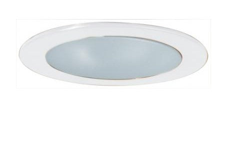 ELCO Lighting EL9112W 4 Inch Shower Trim with Reflector and Frosted Lens White Finish