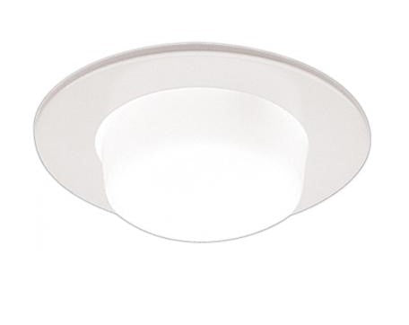 ELCO Lighting EL9116W 4 Inch Shower Trim with Reflector and Drop Opal Lens White Finish