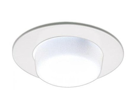ELCO Lighting EL916W 4 Inch Shower Trim with Drop Opal Lens White Finish