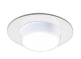 ELCO Lighting EL916SH 4 Inch Shower Trim with Drop Opal Lens White Lexan Finish