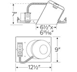 ELCO Lighting EL918ICA 75W 6" Sloped Ceiling Medium Base IC Airtight Single Wall New Construction Housing