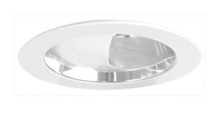 ELCO Lighting EL925KC 4 Inch Reflector with Wall Wash Trim White Scoop Socket Bracket Clear With White Ring Finish