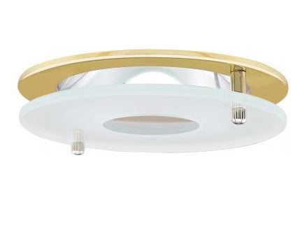 ELCO Lighting EL926G 4 Inch Chrome Reflector with Suspended Frosted Glass Trim Gold Finish