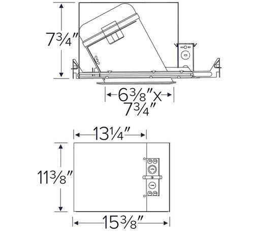 ELCO Lighting EL946ICA 90W 6" Super Sloped IC Airtight Medium Base Double Wall New Construction Housing