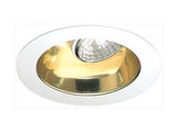 ELCO Lighting EL977G 4 Inch Reflector with Adjustable Socket Holder Bracket Gold With White Ring Finish